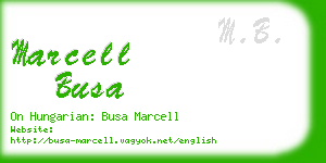 marcell busa business card